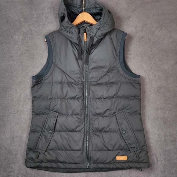 Oakley Down Vest Mens Large Black Hooded Full Zip Insulated Puffer Ski Snowboard - Picture 1 of 11